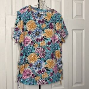Caribbean Joe floral tee shirt top